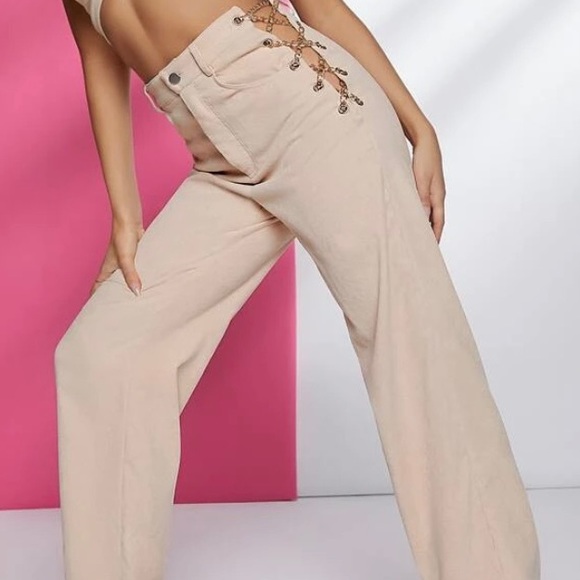 Laced Up  High Waisted Jeans - Picture 4 of 4